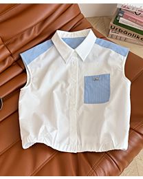 Miumiu Women's Checked Flying Sleeve Shirt White
