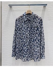 Miumiu Women's Printed Shirt Blue