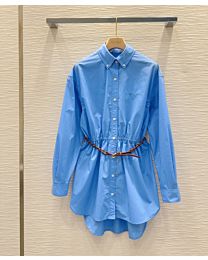 Miumiu Women's Poplin Dress Blue