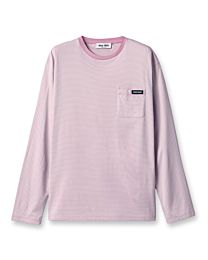 Miu Miu Women's Striped Jersey T-shirt Pink