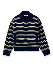 Miu Miu Women's Striped Wool-Cashmere Cardigan Black