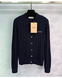 Miu Miu Cardigan Sweater Dark Blue