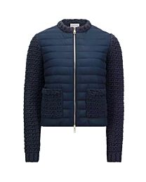 Moncler Women's Knitted Splicing Zipper Down Jacket