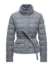 Moncler Women's Bussettes Wool-Blend Cropped Down Jacket