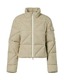 Moncler Women's Keros Puffer Jacket In Wool Blend Apricot