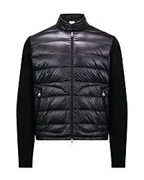 Moncle Men's Quilted Cotton Zip-Up Cardigan