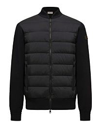 Moncle Men's Quilted Cotton Zip-Up Cardigan