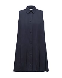 Moncler Women's Silk Cotton Mini Shirt Dress Black