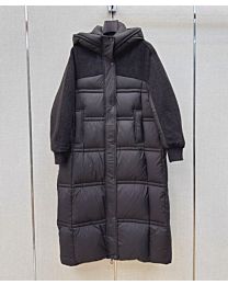 Max Mara Women's Mid-Length Hooded Down-Padded Coat With Panelled Detailing