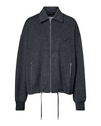 Prada Women's Wool And Cashmere Belted Jacket Gray