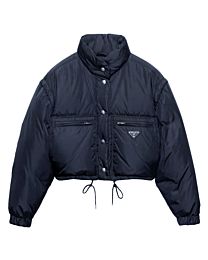 Prada Women's Recycled Nylon Short Down Jacket Black
