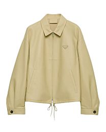 Prada Women's Nappa Leather Blouson Jacket Apricot