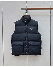 Prada Women's Re-Nylon Down Vest Black