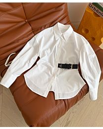 Prada Women's Belted Shirt White