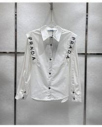 Prada Women's Fly Shoulder Shirt White