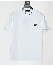 Prada Men's Triangle-logo Terry T-shirt