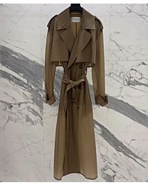 Saint Laurent Women's Trench Coat Apricot