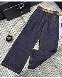 Saint Laurent Women's New straight-leg jeans Blue