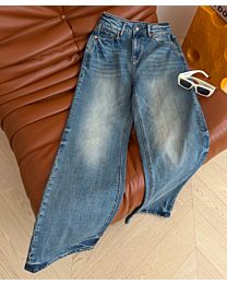 Saint Laurent Women's Loose-Fit Jeans Blue