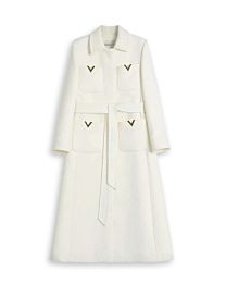 Valentino Women's Garavani Drill Double Coat Cream