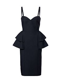 Valentino Women's Crepe Couture Tiered Midi Dress Black