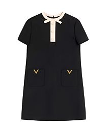 Valentino Women's Garavani Crepe Couture Short Dress Black