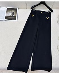 Valentino Women's Crepe Couture Trousers Black