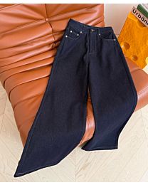 Valentino Women's Garavani Barrel-Leg Jeans Black