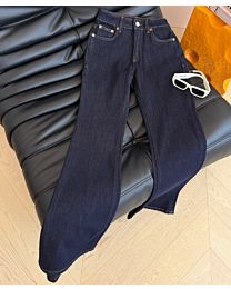 Valentino Women's High-Waisted Slight-Flare Jeans Dark Blue