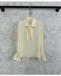 Valentino Chiffon Shirt Cream