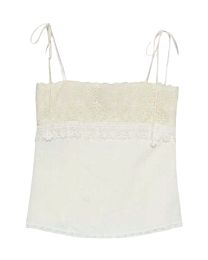 Valentino Women's Garavani Lace-Trim Tie-Strap Top