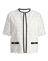Valentino Women's Garavani Embroidered Cotton Jacket White