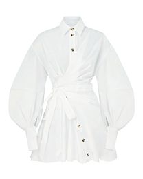 Zimmermann Women's Rebellion Poplin Mini Dress White