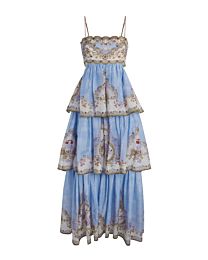 Zimmermann Women's Daylight Layered Long Dress Blue