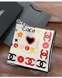 Chanel square printed scarf