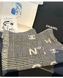 Chanel Houndstooth Jacquard Scarf