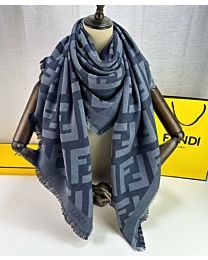 Fendi FF shawl made of mulberry silk and wool blend