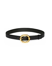 Gucci Belt With Round Bamboo Buckle Black