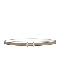 Hermes Gamma Belt Buckle & Reversible Leather Strap 13 MM Gray