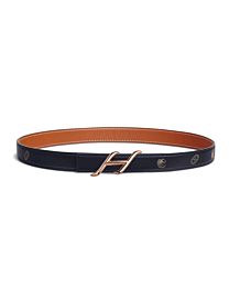 Hermes Hdn Belt Buckle & Hermes Sur Mer Reversible Leather Strap 24 MM Black