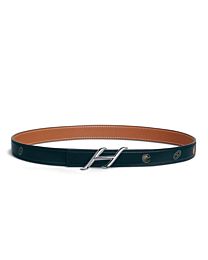 Hermes Hdn Belt Buckle & Hermes Sur Mer Reversible Leather Strap 24 MM Black