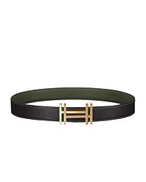 Hermes H Au Carre Belt Buckle & Reversible Leather Strap 32mm 