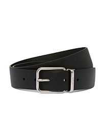 Prada Leather Reversible Belt Black