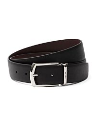 Prada Reversible Saffiano Leather Belt Black