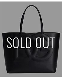 Dolce & Gabbana Logo medium cowhide leather tote bag Black