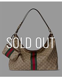 Gucci Large Shoulder Bag With Web A008NS Apricot