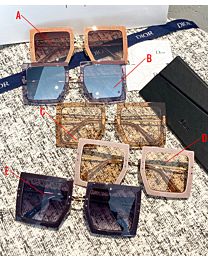 Christian Dior Large-size square frame sunglasses
