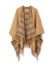 Not for sale: Burberry Reversible Check Wool Cape Apricot