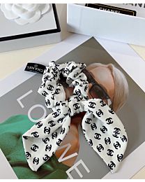 Not for sale: Chanel Logo Print Hair Tie White