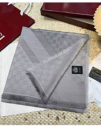 Not for sale: Gucci GG Jacquard Cashmere Scarf Gray